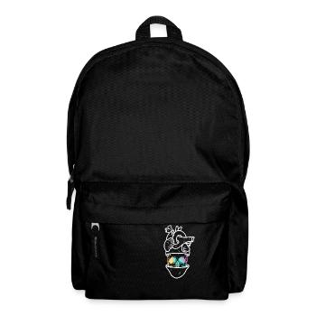 Heart Skull 3 white - Sac à dos - noir - Devant