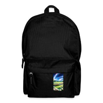 Landschaft mit 4 Bereichen, Generative KI - Rucksack - Schwarz - Vorne