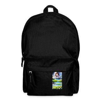 Landscape with 4 Areas, Generative AI - Rucksack - Schwarz - Vorne