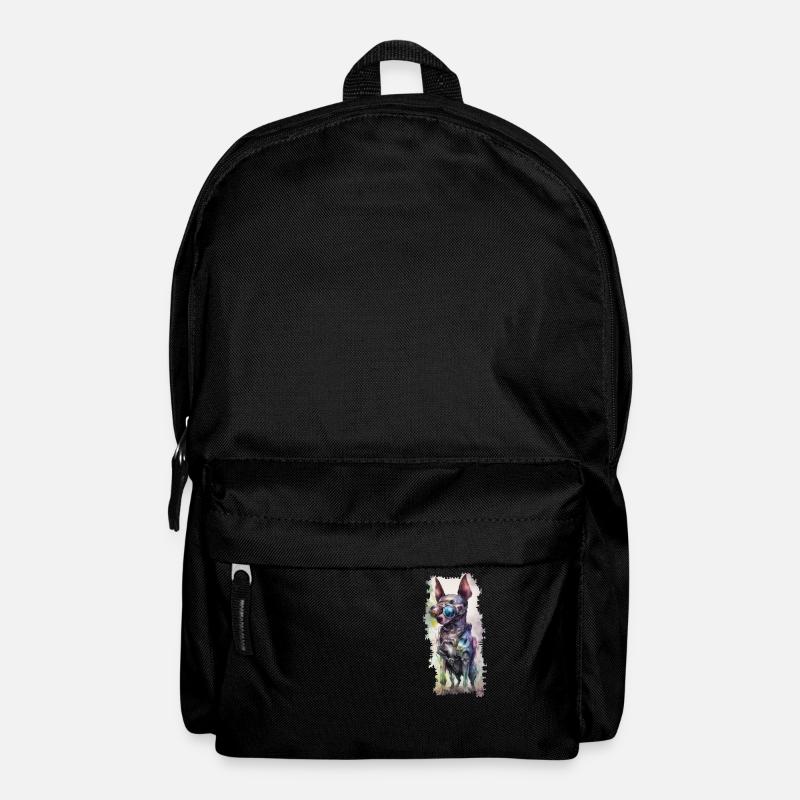 ChronoChaser // Cyberpunk Dog - Rucksack - Schwarz