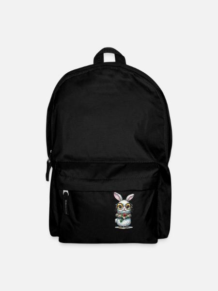 Weihnachts-Hase - Rucksack - Schwarz