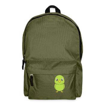 Cute little parakeet - Backpack - olive green - Front