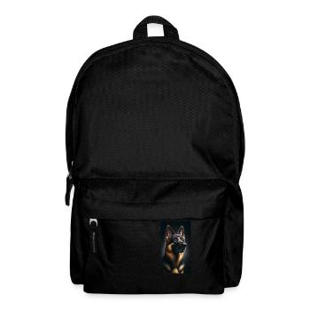 Dog German Shepherd - Backpack - black - Front