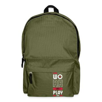 Arbeite hart - Rucksack - Olivgrün - Vorne