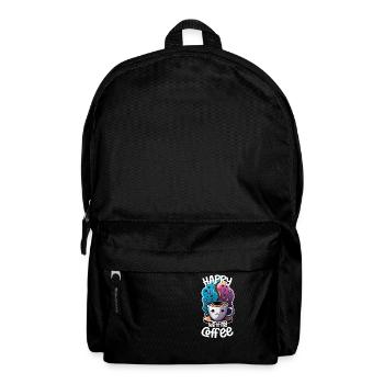 Kaffeesucht - Glücklich mit Kaffee - Rucksack - Schwarz - Vorne
