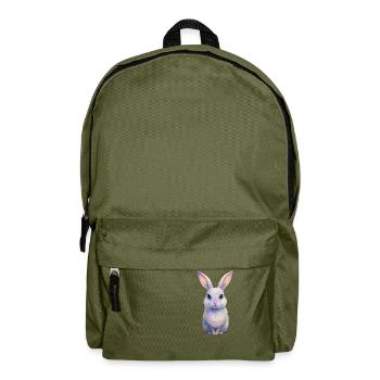 Niedliches KaninchenKaninchen - Rucksack - Olivgrün - Vorne