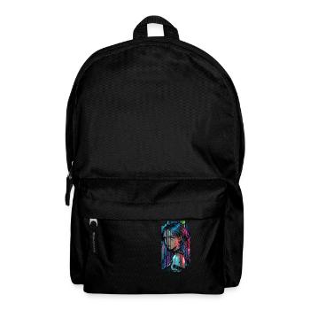 Cyber Frau Urbane Stadt Neon - Rucksack - Schwarz - Vorne