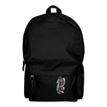 Retro Music Graffiti splash vintage couleur colorée - Sac à dos - noir - Devant