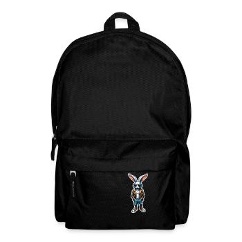 Lapin de Pâques cool avec lunettes de soleil - Sac à dos - noir - Devant