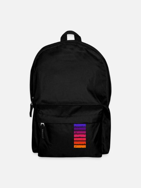 Barre multicolore - Sac à dos - noir