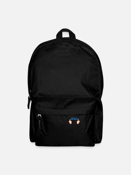 Problem Schwimmer Mittelfinger - Rucksack - Schwarz