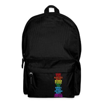 LGBT LGBTQ Gay Pride Feminism Equality - Rucksack - Schwarz - Vorne