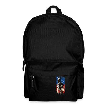 Bull Riding American Flag, Patriotic Rodeo Cowboy - Rucksack - Schwarz - Vorne