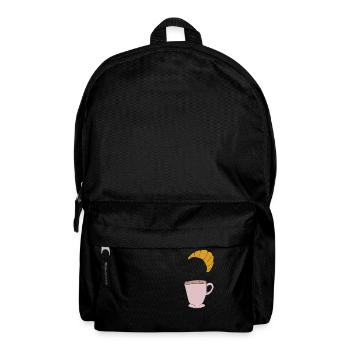 Coffee and croissant - Backpack - black - Front