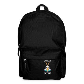 Lustiges E-Gitarren Spruch Motiv und Gitarrist - Rucksack - Schwarz - Vorne