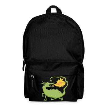 Feuerdrache - Rucksack - Schwarz - Vorne