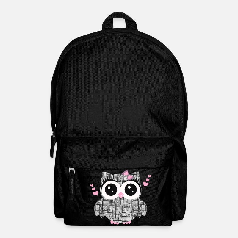 Eule_Stein - Rucksack - Schwarz