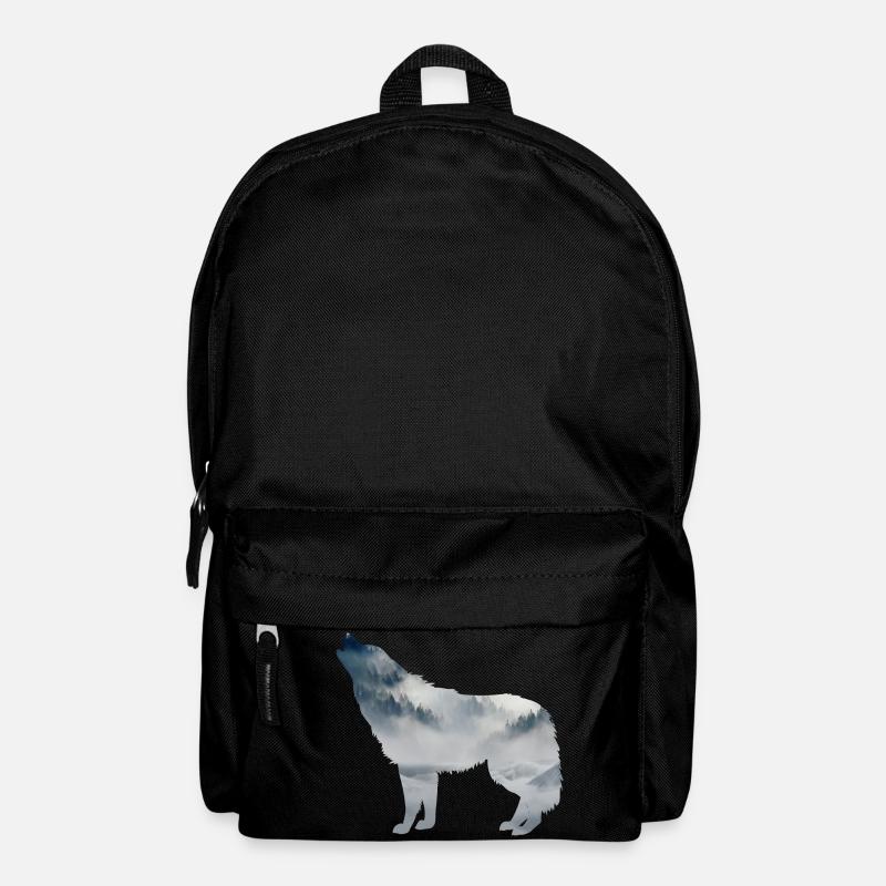 Wolf silhouette - Backpack - black