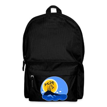 Urlaub Insel - Rucksack - Schwarz - Vorne