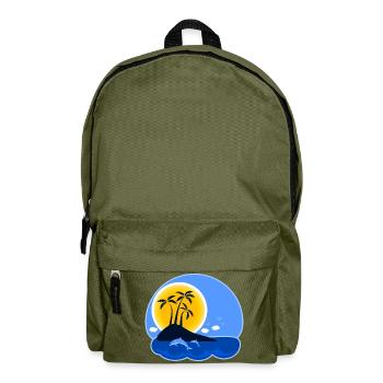 Urlaub Insel - Rucksack - Olivgrün - Vorne