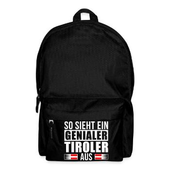 Genialer Tiroler - Rucksack - Schwarz - Vorne