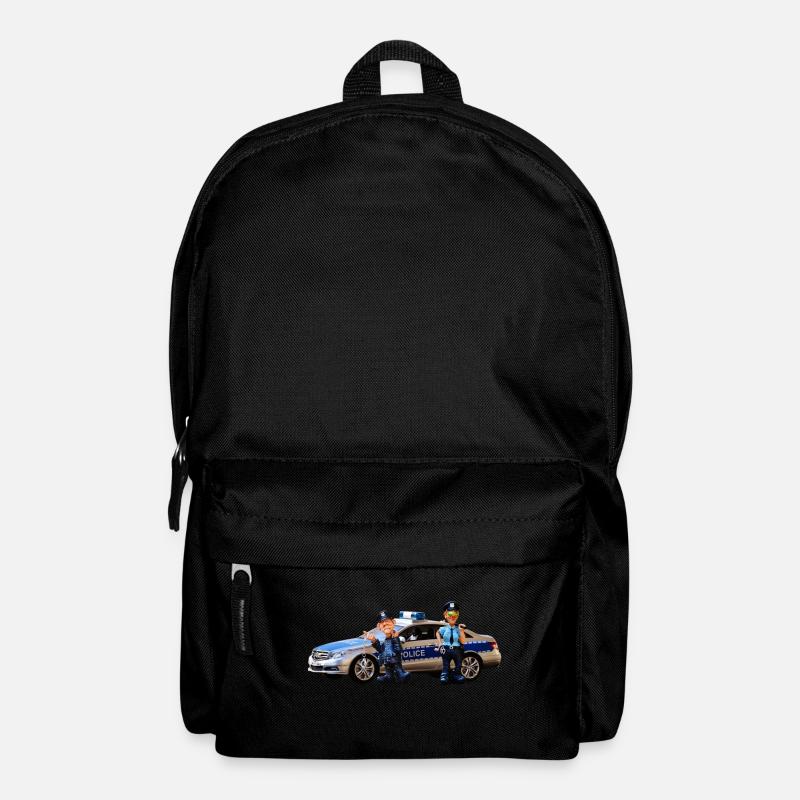 Polizeiauto - Rucksack - Schwarz