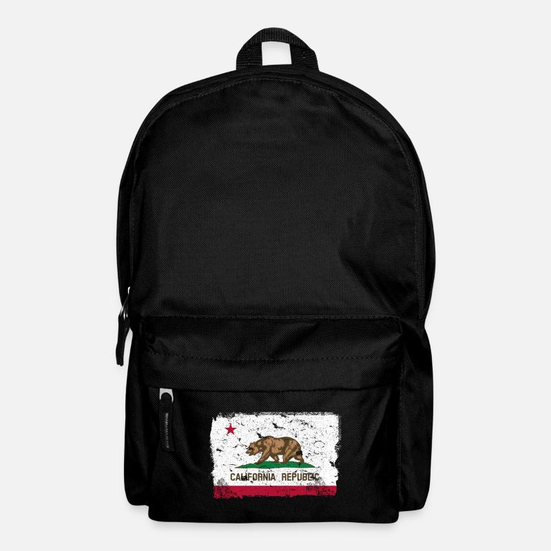 Californie Drapeau Vintage - Sac à dos - noir