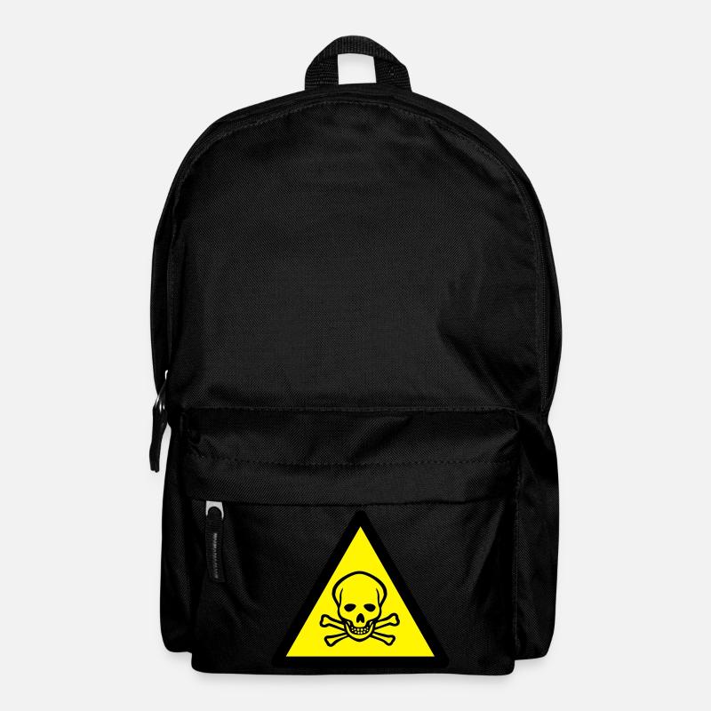 sign_2c_warning_skull - Sac à dos - noir