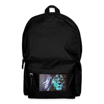 Lion bleu - Sac à dos - noir - Devant