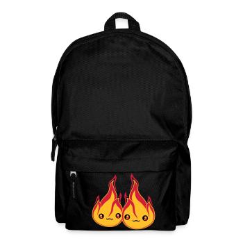 2 freunde team paar liebe paerchen verliebt gesich - Rucksack - Schwarz - Vorne