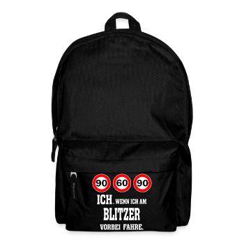 90-60-90 Si je passe devant le flash 2- voiture - Sac à dos - noir - Devant