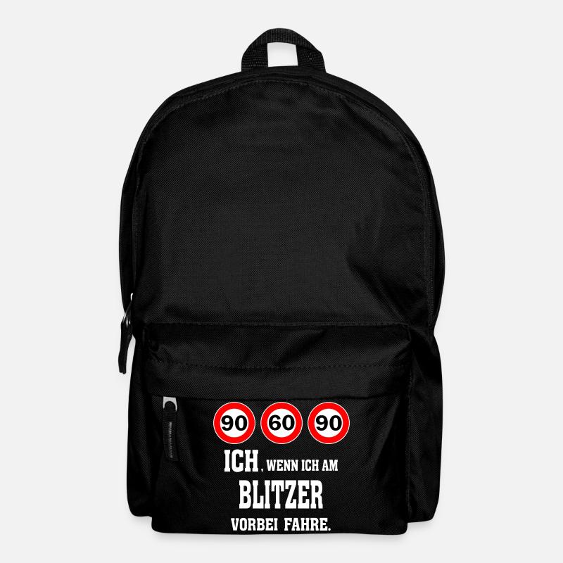 90-60-90 When I drive past the speed camera 2- Car - Backpack - black