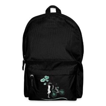 Fahrradpaar Herzballons Liebe kennt keine Grenzen - Rucksack - Schwarz - Vorne