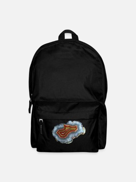 Agate minérale quartz géode gemme - Sac à dos - noir