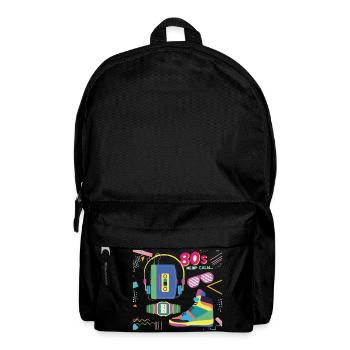 80s Keep Calm Eighties Achtziger - Rucksack - Schwarz - Vorne