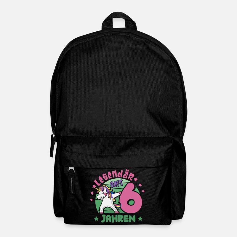 6. Geburtstag Dabbing Einhorn 6 Jahre Mädchen - Rucksack - Schwarz