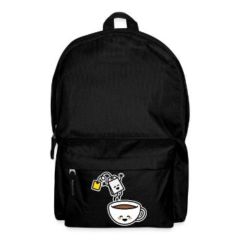 Tea bag tea cup tea drinker tea lover - Backpack - black - Front