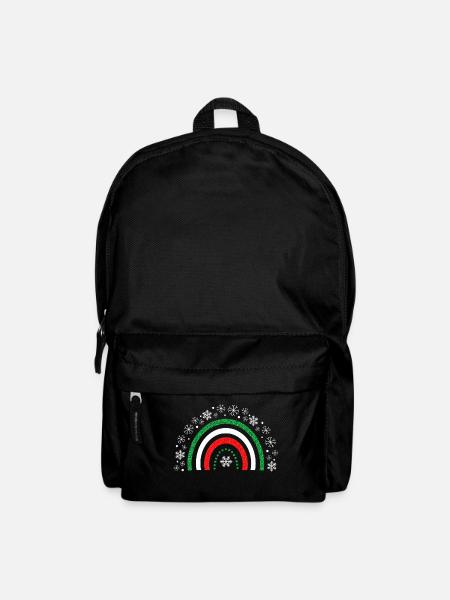 Weihnachts-Regenbogenglitzer zum Anpassen - Rucksack - Schwarz