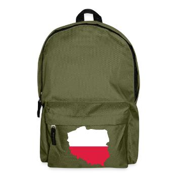 Poland - National border in national flag - Backpack - olive green - Front