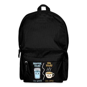 72% Coffee Body – Kawaii Kaffee Humor - Rucksack - Schwarz - Vorne
