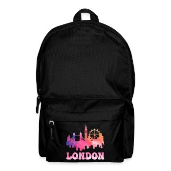 Londres Angleterre UK City Skyline Splash Coloré - Sac à dos - noir - Devant