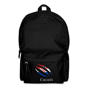 Croatia claws Kroatien Flagge aufgerissen - Rucksack - Schwarz - Vorne