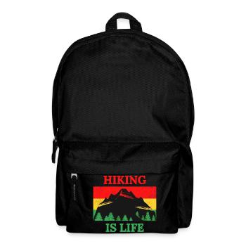 Hiking is life mountain tshirt - Backpack - black - Front