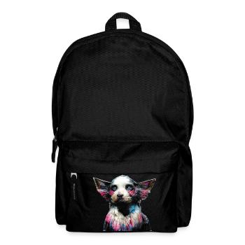 Dog portrait watercolor painting #dog - Backpack - black - Front