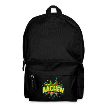 Aachen Germany City Pop Art Comic Art - Backpack - black - Front