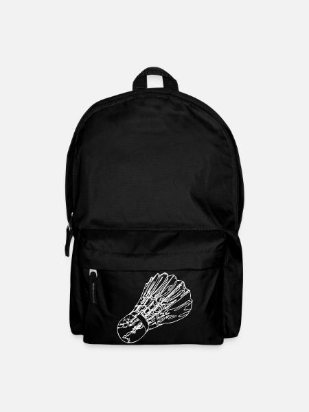Badminton Federball Skizze - Rucksack - Schwarz