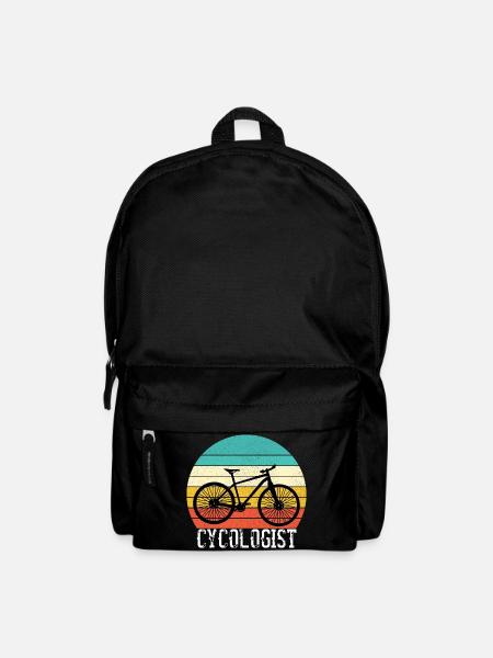 Cycologue Funny Vintage Cycliste - Sac à dos - noir