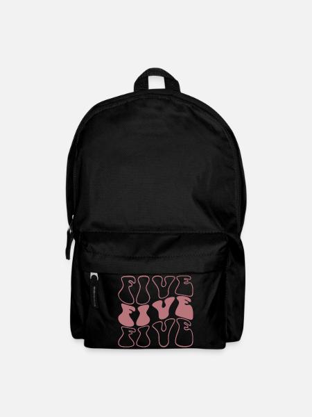 Five 5th Birthday For Girls 5 Years Old - Backpack - black