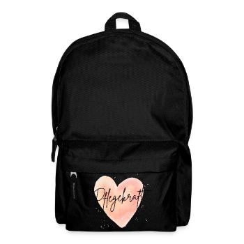 Pflegekraft Herz – Aquarell Liebe Pflege Schön - Rucksack - Schwarz - Vorne