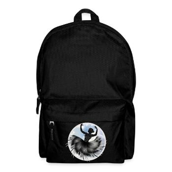 Balletttänzerin tanzt mit Federkleid in den Wolken - Rucksack - Schwarz - Vorne